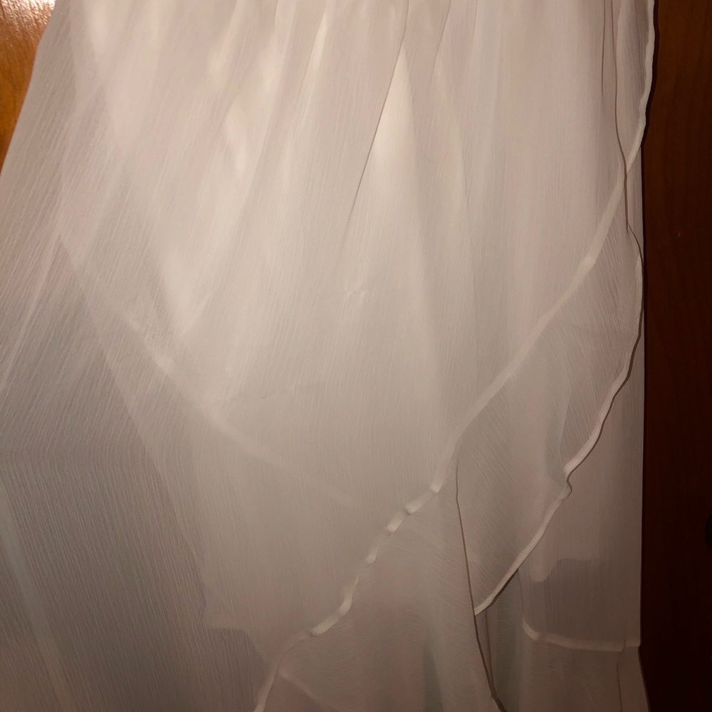 White Asymmetrical Express Sun Dress - Picture 5 of 6
